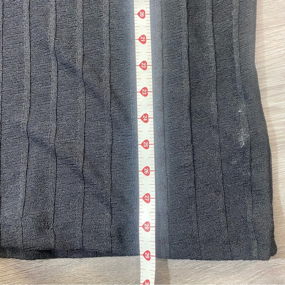 ZARA Ribbed Knit Black Button Detail Short Sleeve Top Size M - Picture 4 of 9